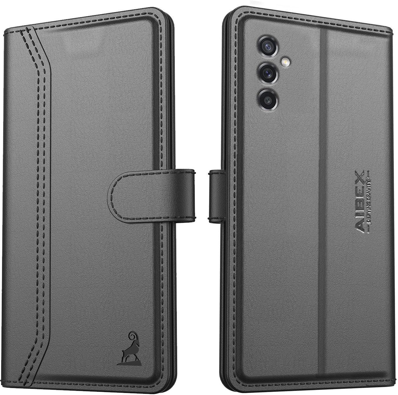 Samsung Galaxy M52 5G Aibex PU Leather Flip Cover Foldable Stand & Pocket Magnetic Closure - Aibex