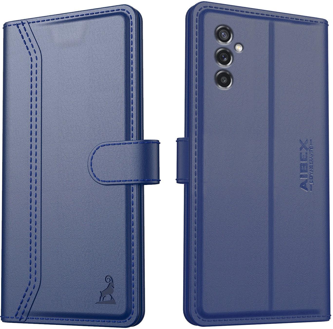 Samsung Galaxy M52 5G Aibex PU Leather Flip Cover Foldable Stand & Pocket Magnetic Closure - Aibex