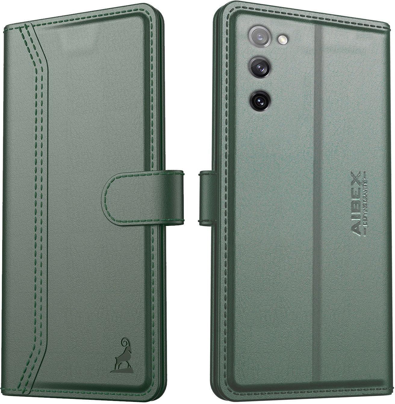 Samsung Galaxy S20 Fe Aibex PU Leather Flip Cover Foldable Stand & Pocket Magnetic Closure - Aibex