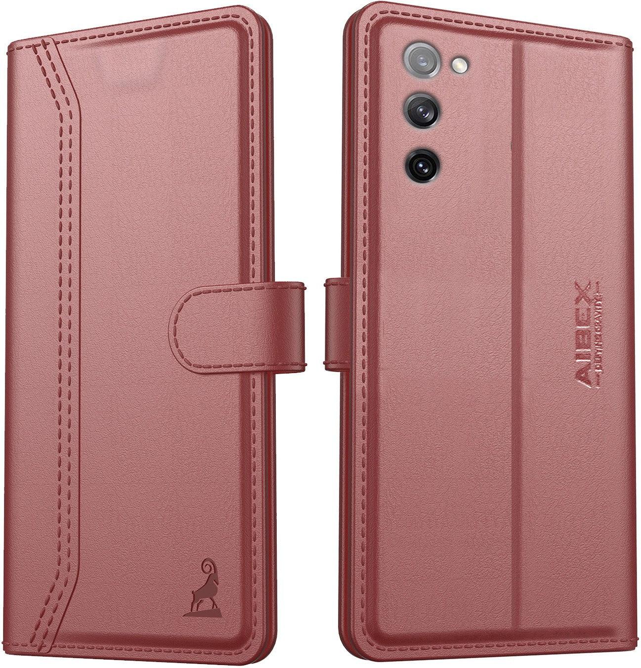 Samsung Galaxy S20 Fe Aibex PU Leather Flip Cover Foldable Stand & Pocket Magnetic Closure - Aibex