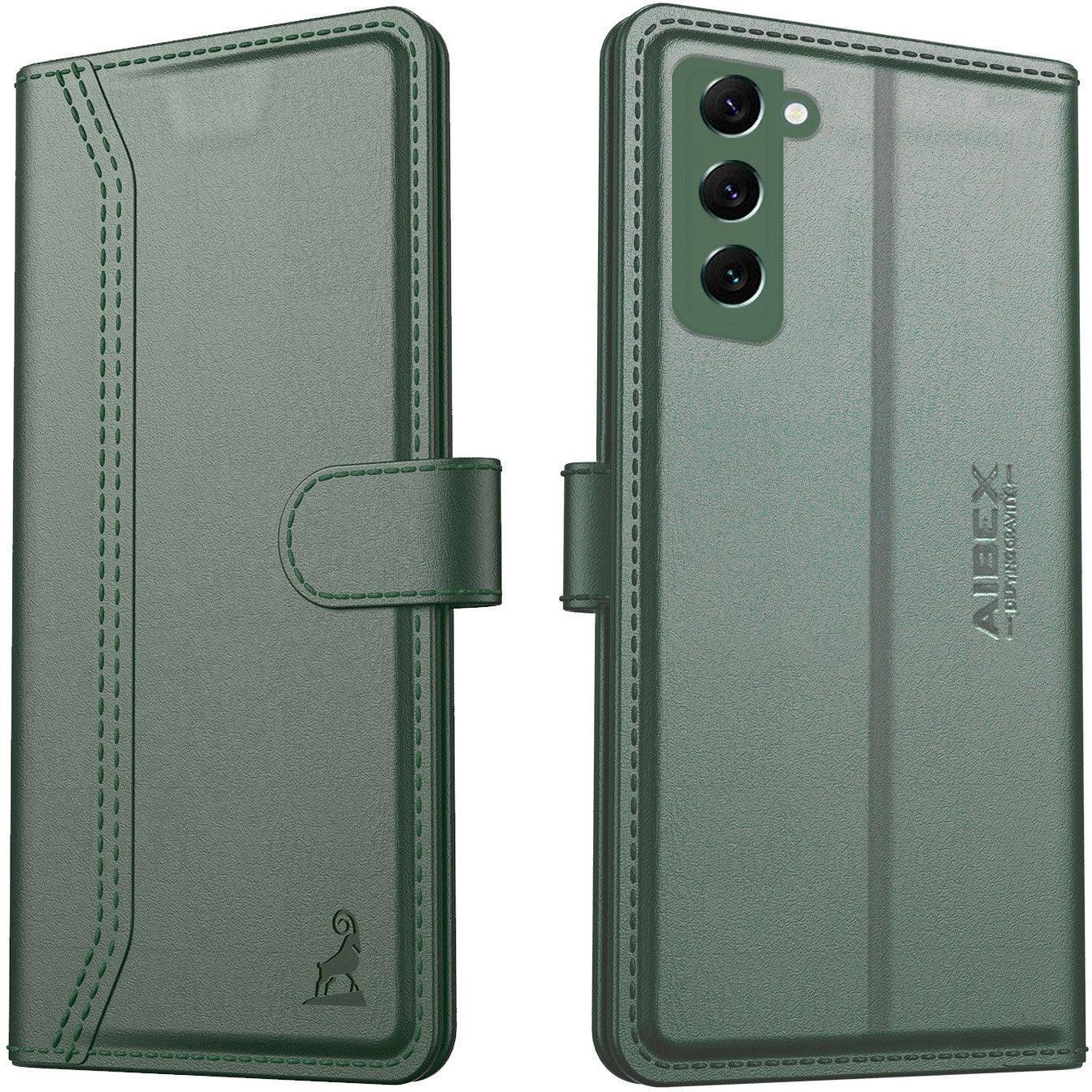 Samsung Galaxy S21 5G Aibex PU Leather Flip Cover Foldable Stand & Pocket Magnetic Closure - Aibex