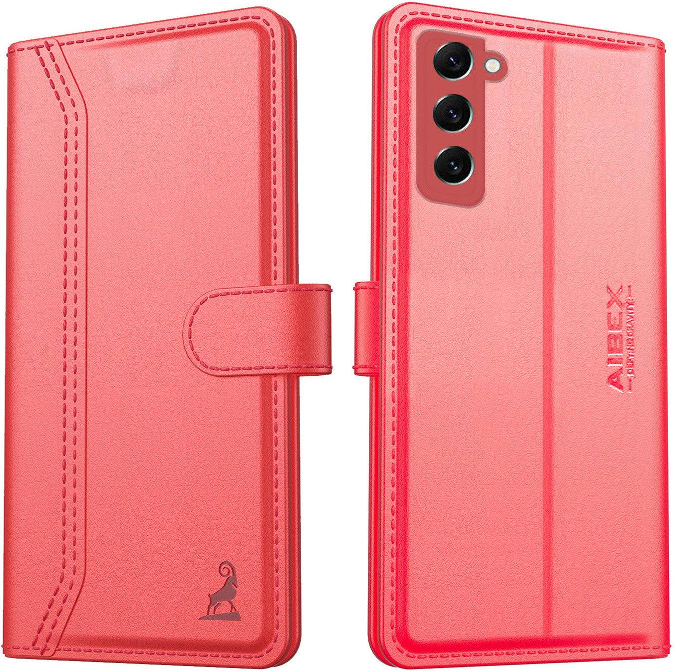 Samsung Galaxy S21 5G Aibex PU Leather Flip Cover Foldable Stand & Pocket Magnetic Closure - Aibex