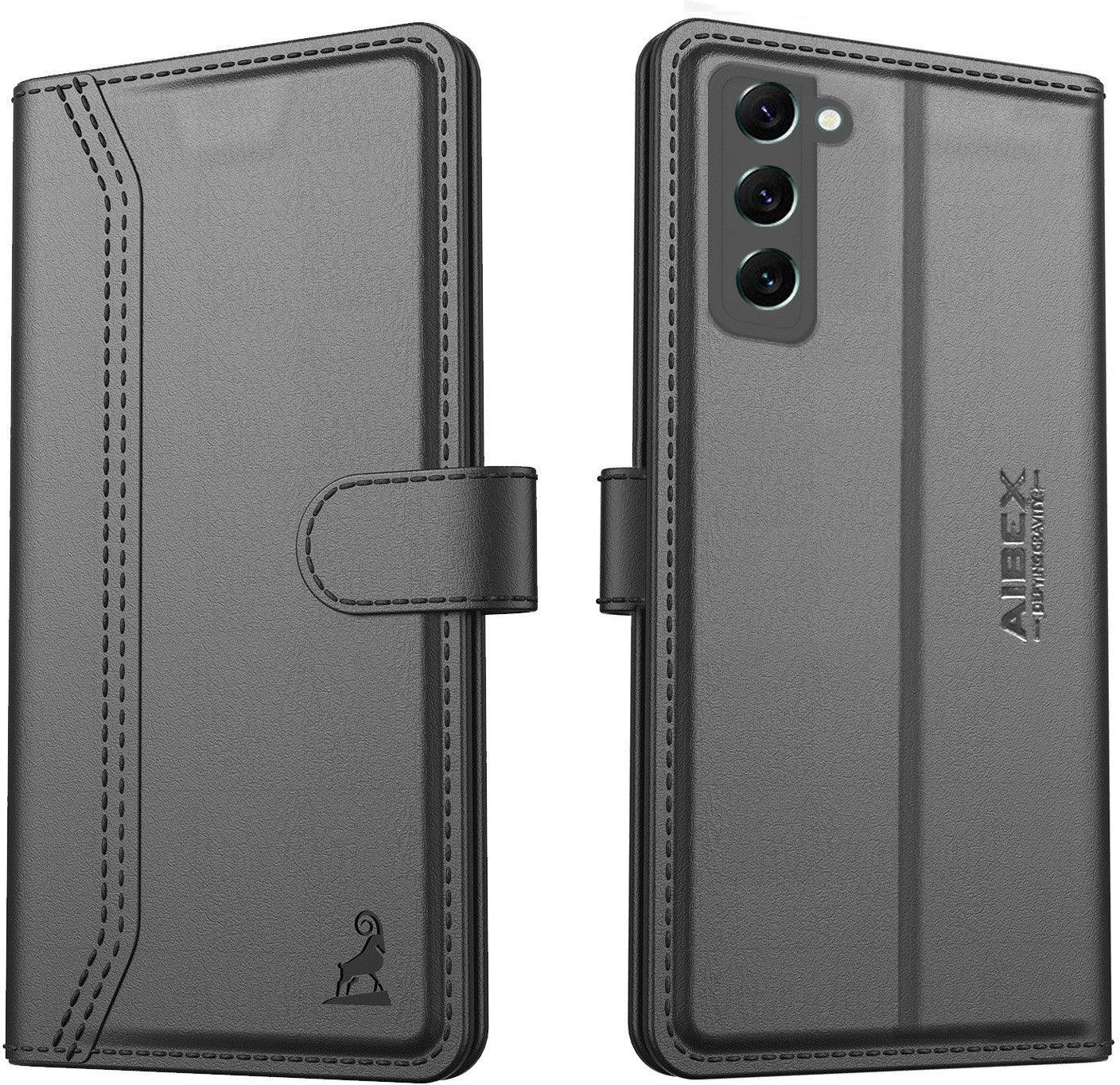 Samsung Galaxy S21 5G Aibex PU Leather Flip Cover Foldable Stand & Pocket Magnetic Closure - Aibex