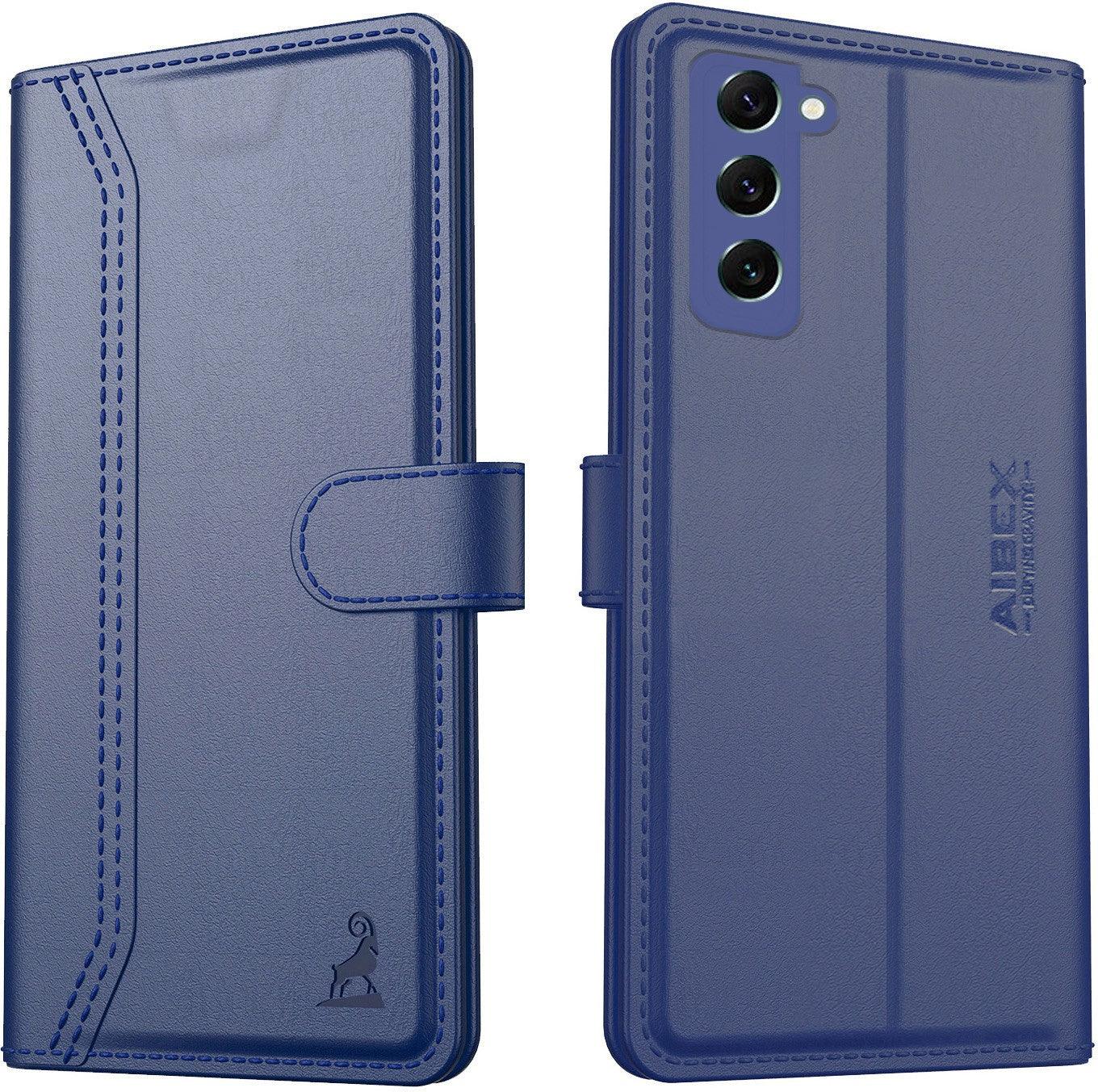 Samsung Galaxy S21 5G Aibex PU Leather Flip Cover Foldable Stand & Pocket Magnetic Closure - Aibex
