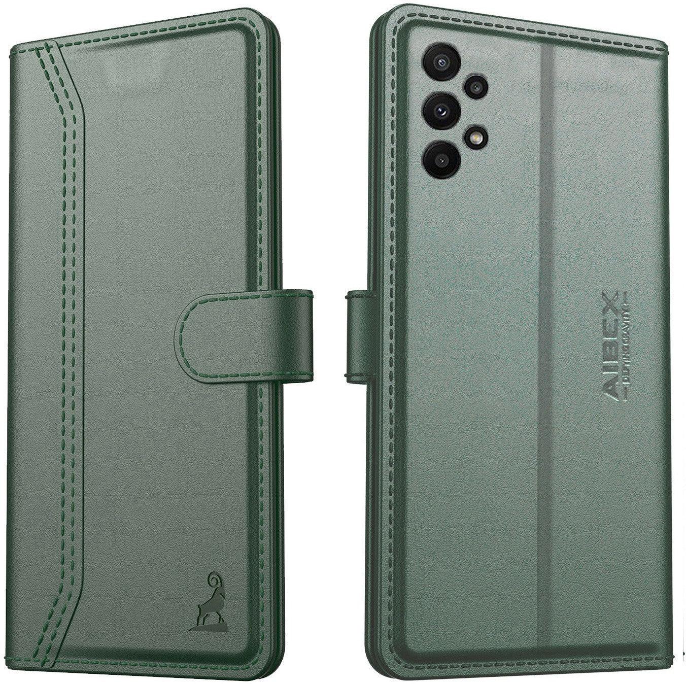 Samsung Galaxy A23 4G Aibex PU Leather Flip Cover Foldable Stand & Pocket Magnetic Closure - Aibex