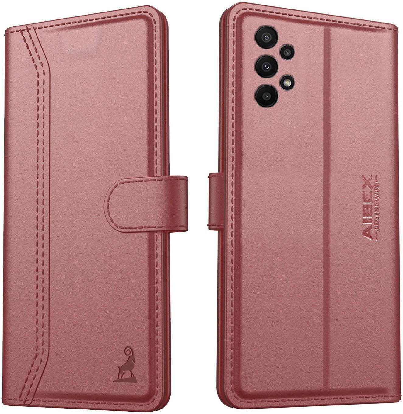 Samsung Galaxy A23 4G Aibex PU Leather Flip Cover Foldable Stand & Pocket Magnetic Closure - Aibex