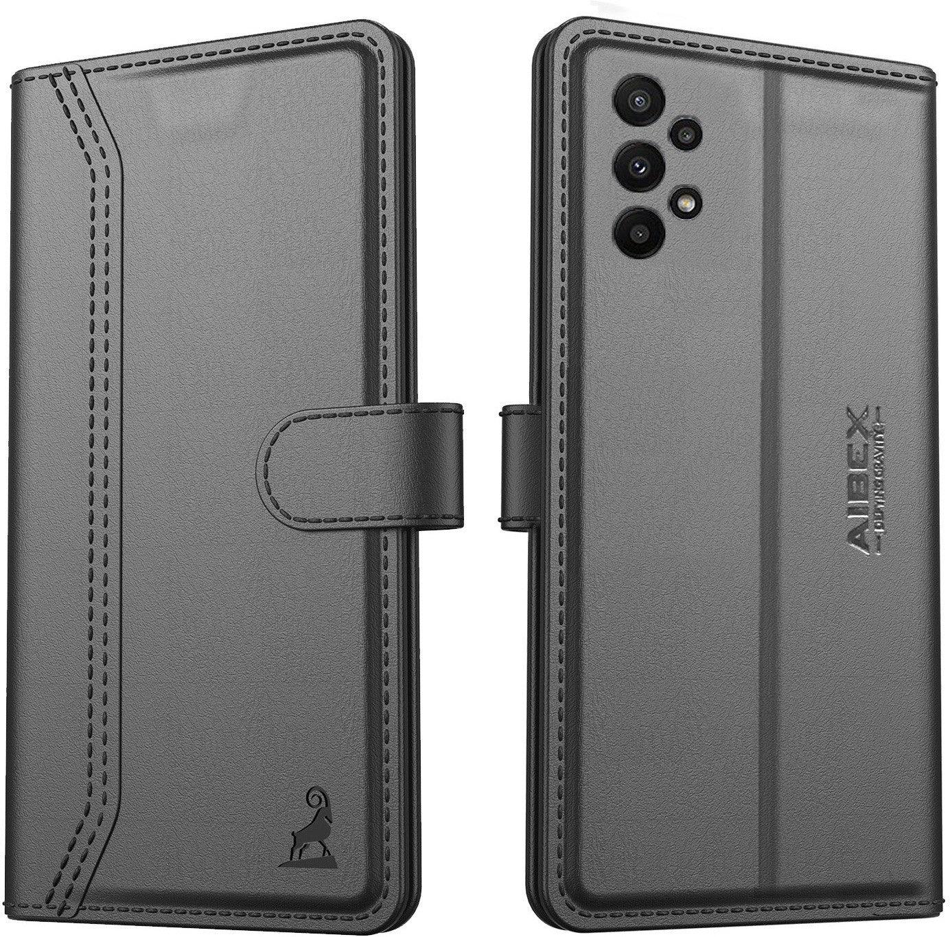 Samsung Galaxy A23 4G Aibex PU Leather Flip Cover Foldable Stand & Pocket Magnetic Closure - Aibex