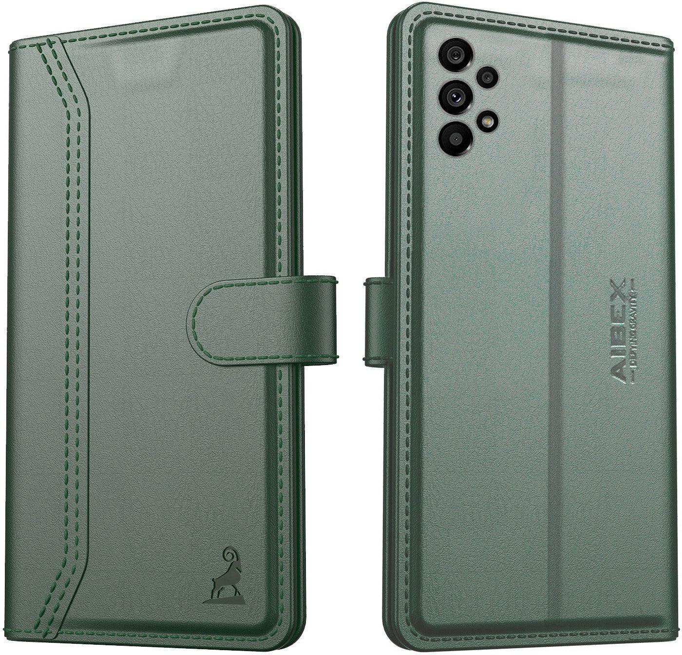 Samsung Galaxy A73 5G Aibex PU Leather Flip Cover Foldable Stand & Pocket Magnetic Closure - Aibex