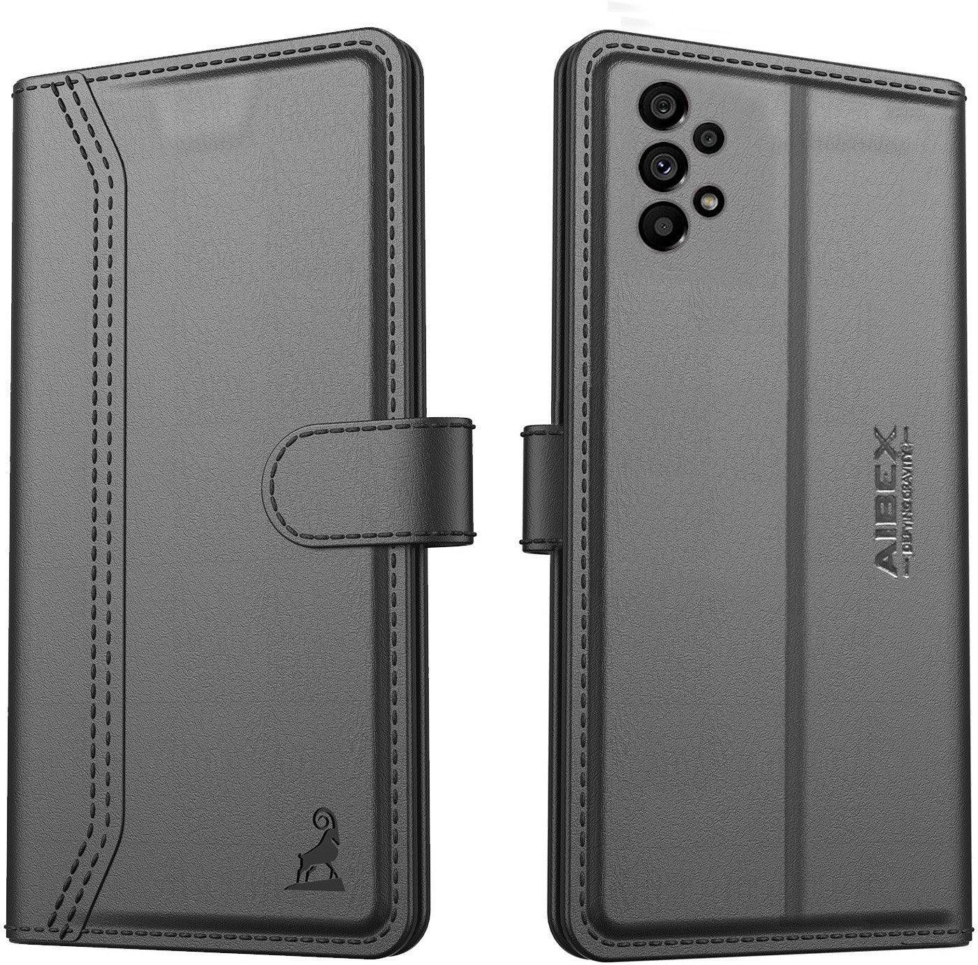 Samsung Galaxy A73 5G Aibex PU Leather Flip Cover Foldable Stand & Pocket Magnetic Closure - Aibex