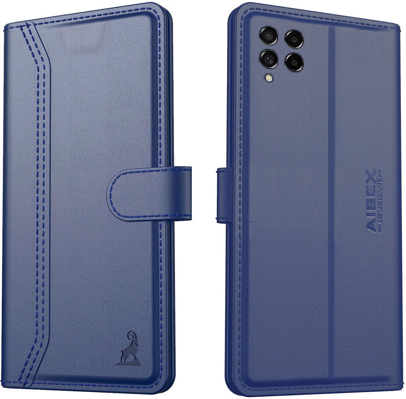 Samsung Galaxy M53 5G Aibex PU Leather Flip Cover Foldable Stand & Pocket Magnetic Closure - Aibex