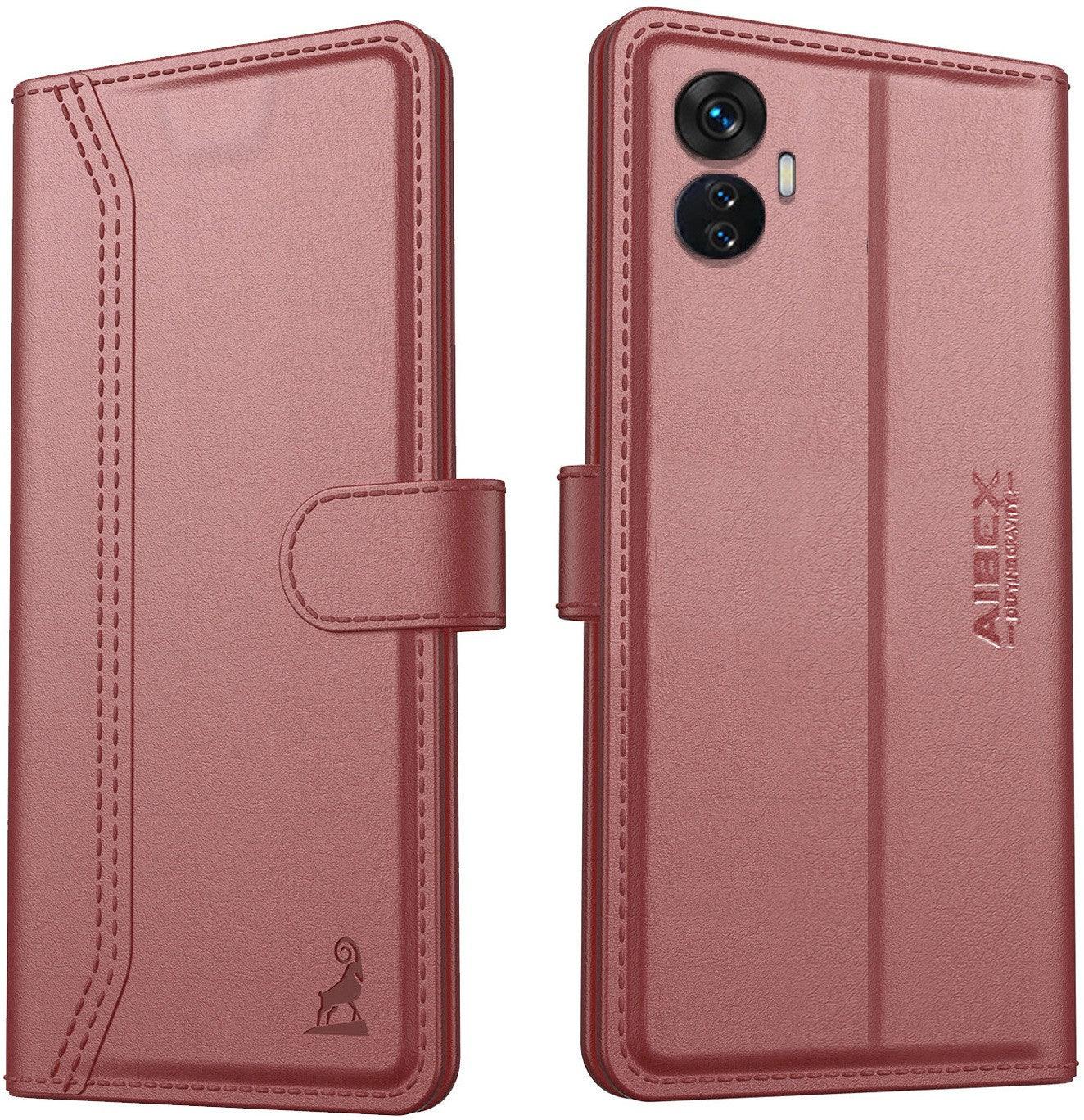Vivo T1 44W Aibex PU Leather Flip Cover Foldable Stand & Pocket Magnetic Closure - Aibex