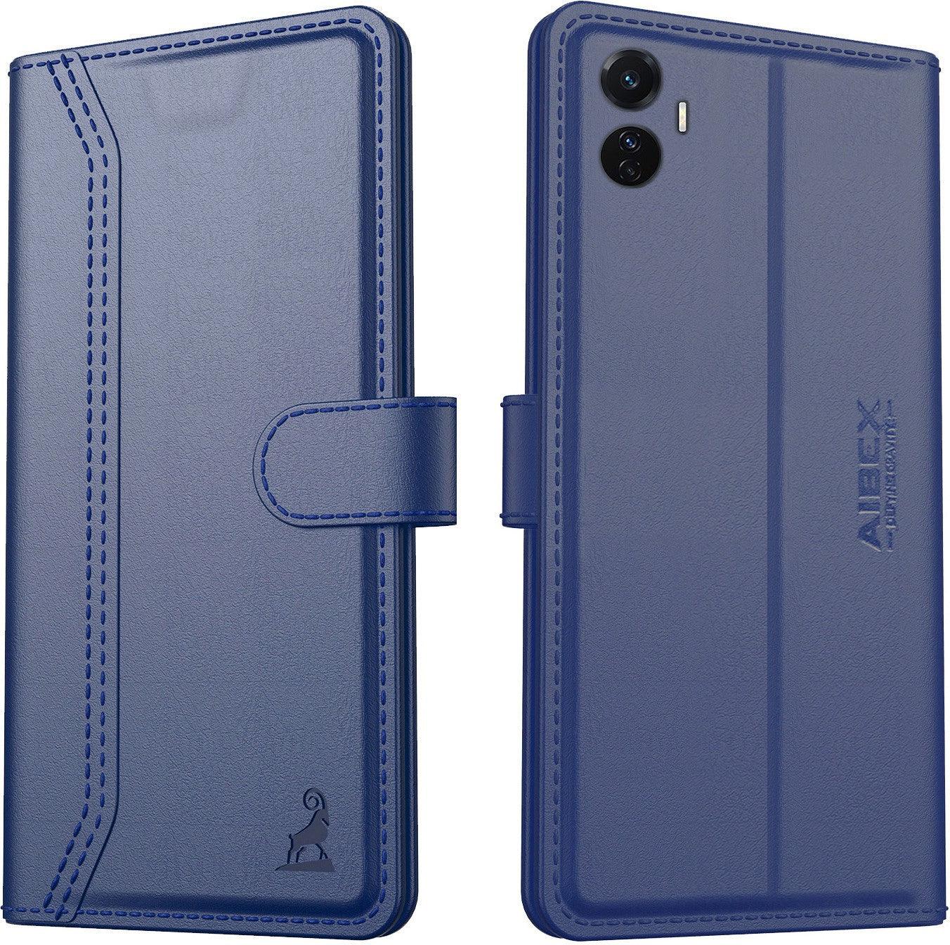 Vivo T1 Pro 5G Aibex PU Leather Flip Cover Foldable Stand & Pocket Magnetic Closure - Aibex
