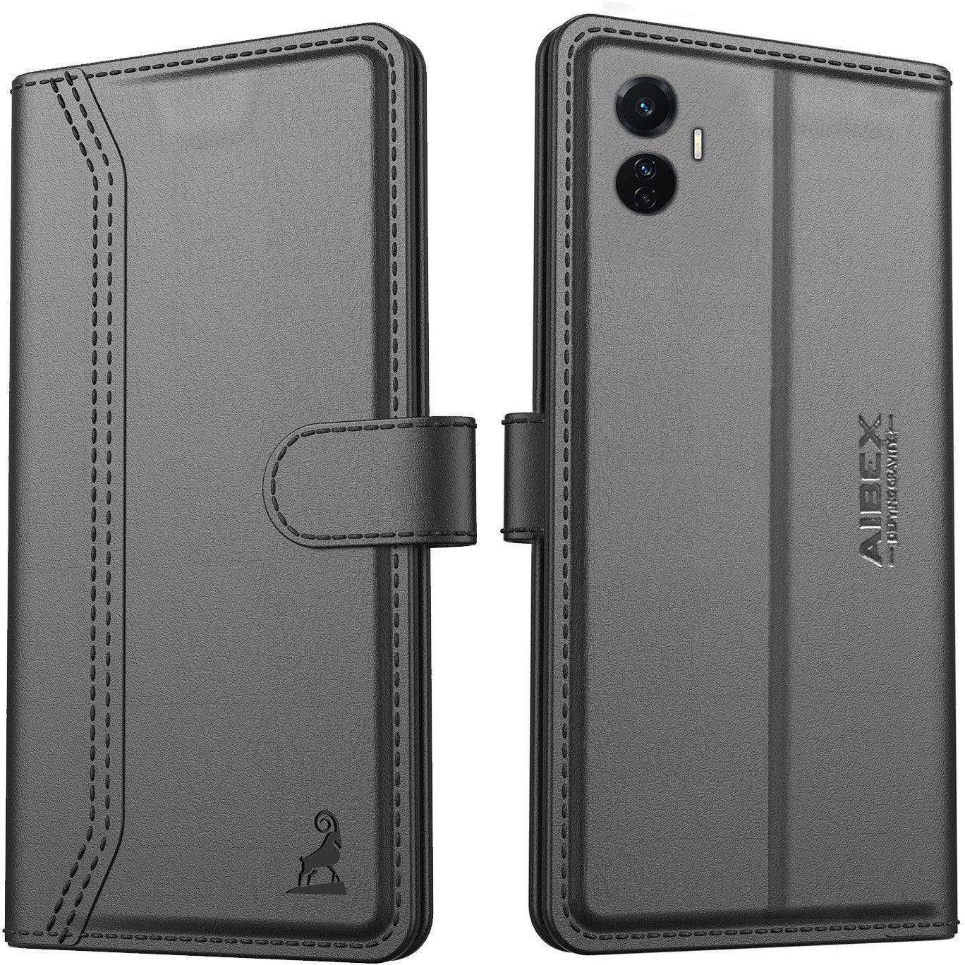Vivo T1 Pro 5G Aibex PU Leather Flip Cover Foldable Stand & Pocket Magnetic Closure - Aibex