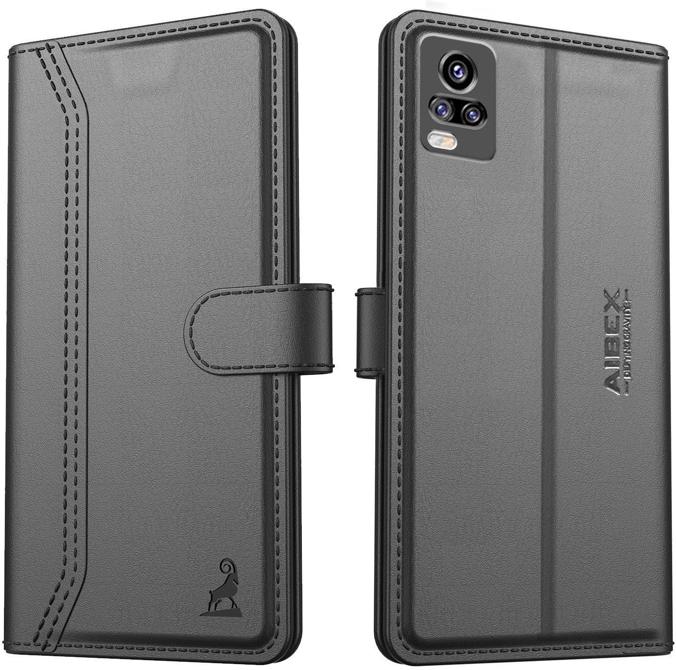 Vivo V20 Aibex PU Leather Flip Cover Foldable Stand & Pocket Magnetic Closure - Aibex