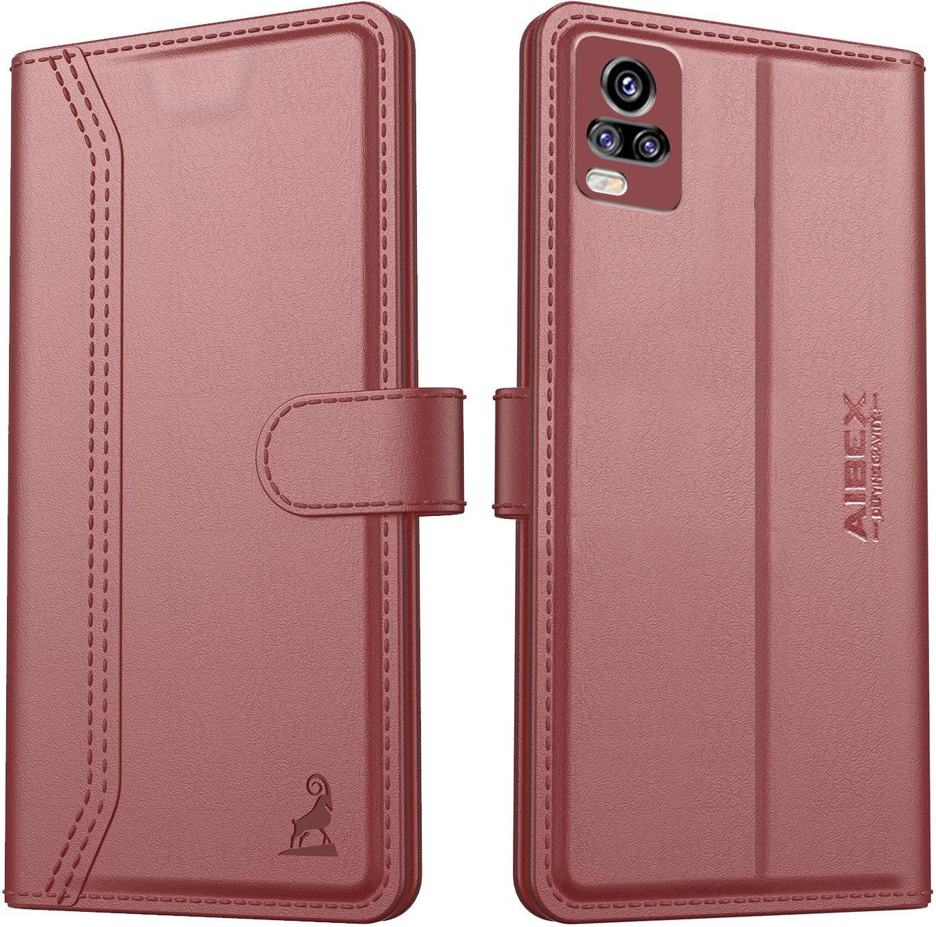 Vivo V20 Aibex PU Leather Flip Cover Foldable Stand & Pocket Magnetic Closure - Aibex