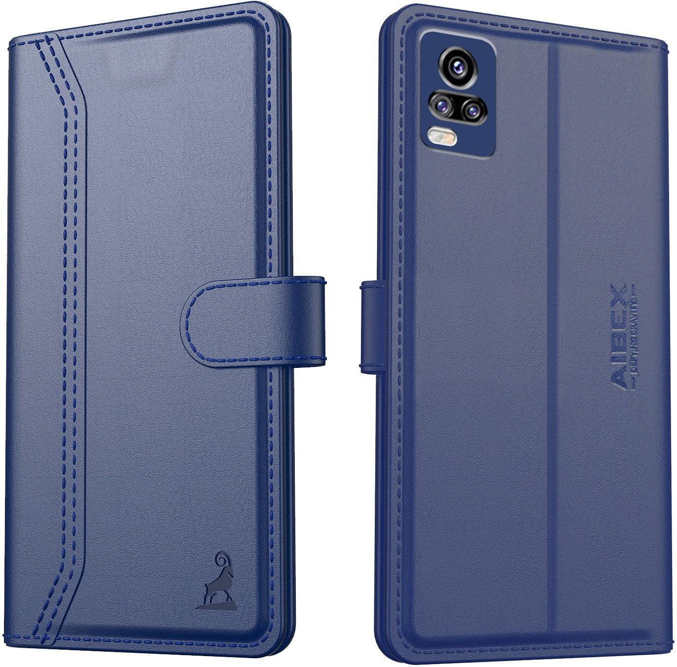 Vivo V20 Aibex PU Leather Flip Cover Foldable Stand & Pocket Magnetic Closure - Aibex