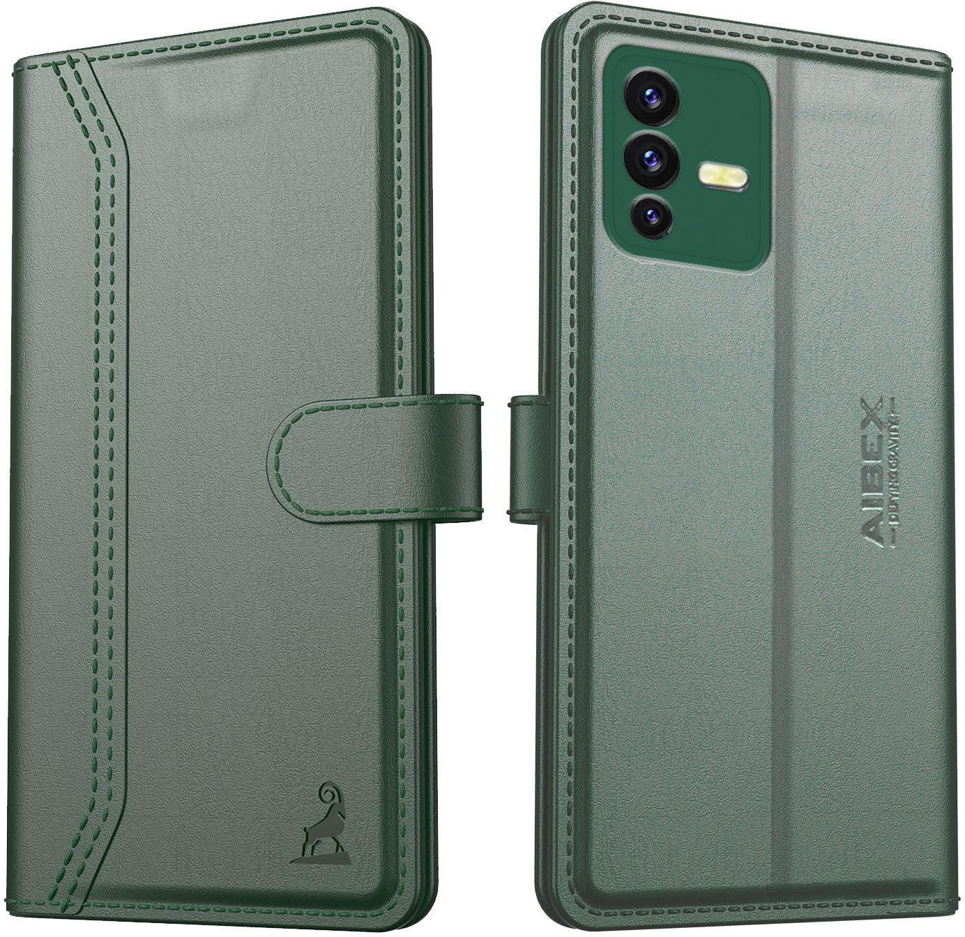 Vivo V23 Aibex PU Leather Flip Cover Foldable Stand & Pocket Magnetic Closure - Aibex