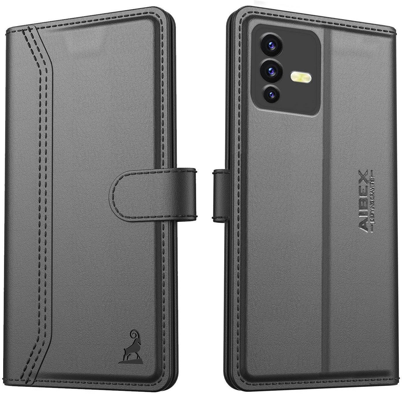 Vivo V23 Aibex PU Leather Flip Cover Foldable Stand & Pocket Magnetic Closure - Aibex
