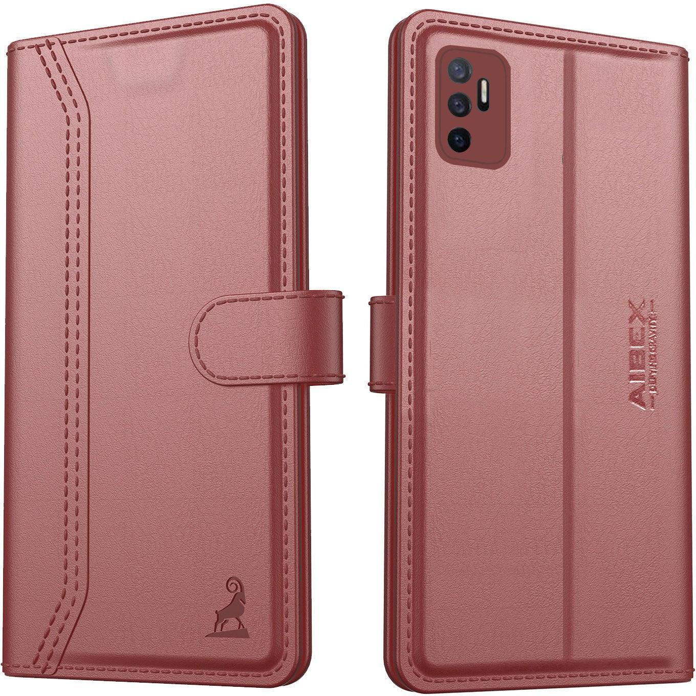 Vivo V23e 5g / Vivo Y75 4G Aibex PU Leather Flip Cover Foldable Stand & Pocket Magnetic Closure - Aibex