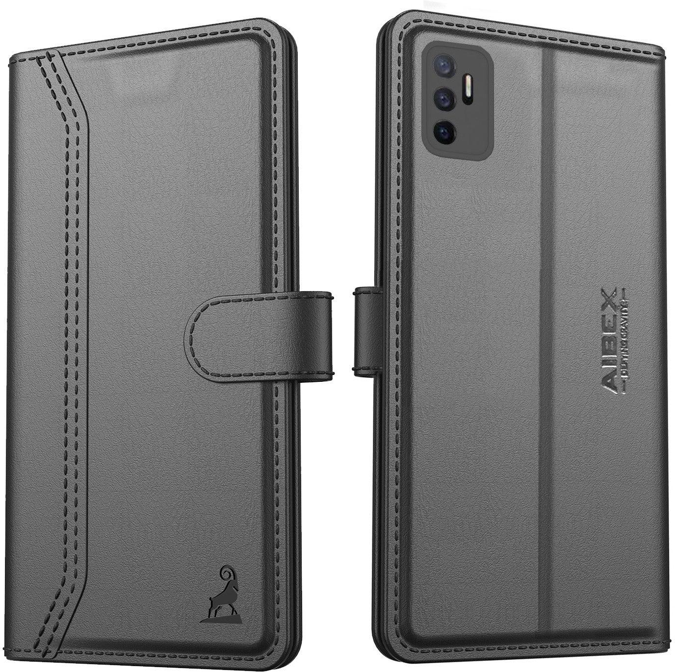 Vivo V23e 5g / Vivo Y75 4G Aibex PU Leather Flip Cover Foldable Stand & Pocket Magnetic Closure - Aibex