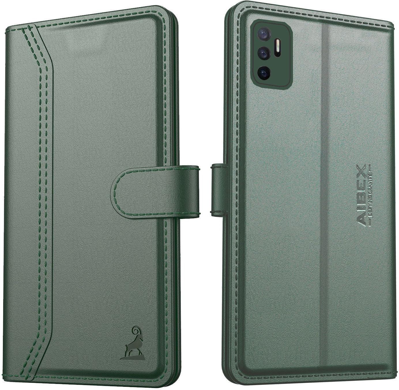 Vivo V23e 5g / Vivo Y75 4G Aibex PU Leather Flip Cover Foldable Stand & Pocket Magnetic Closure - Aibex