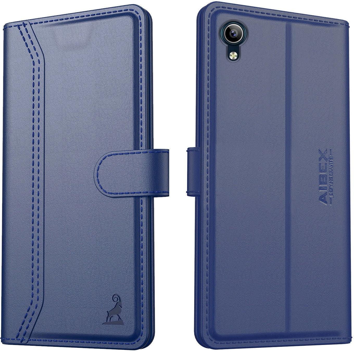 Vivo Y91i / Vivo 1820 Aibex PU Leather Flip Cover Foldable Stand & Pocket Magnetic Closure - Aibex