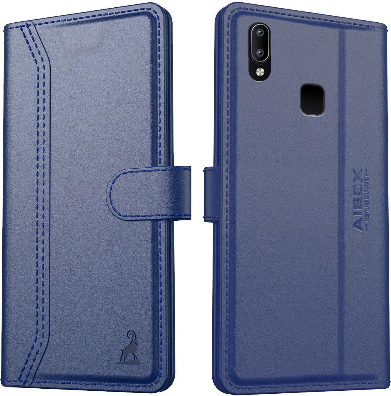 Vivo Y95 / Vivo Y91 / Vivo Y93 Aibex PU Leather Flip Cover Foldable Stand & Pocket Magnetic Closure - Aibex