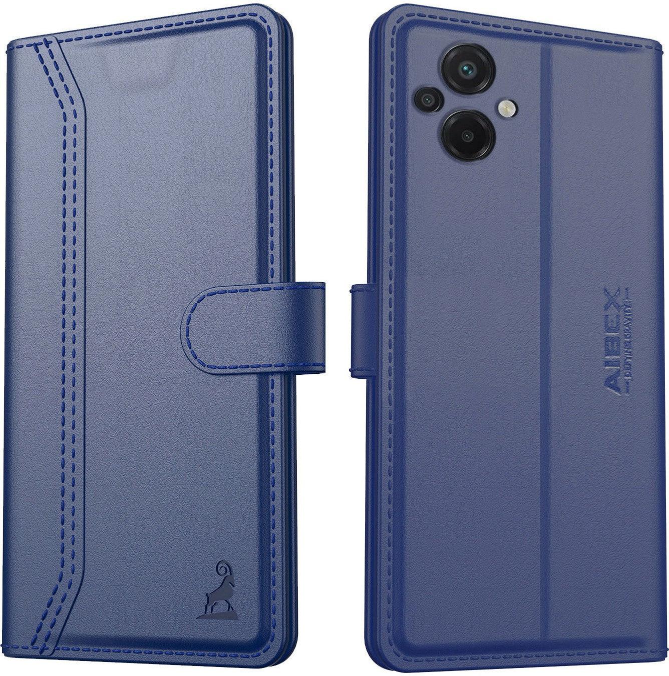 Xiaomi Poco M5 Aibex PU Leather Flip Cover Foldable Stand & Pocket Magnetic Closure - Aibex