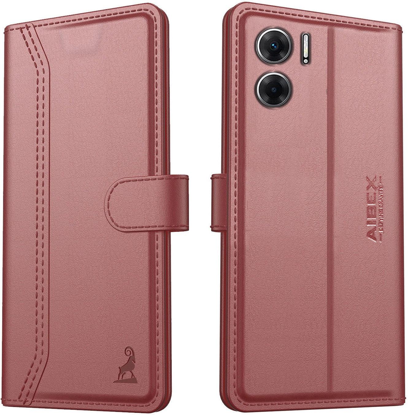 Xiaomi Redmi 11 Prime 5G Aibex PU Leather Flip Cover Foldable Stand & Pocket Magnetic Closure - Aibex