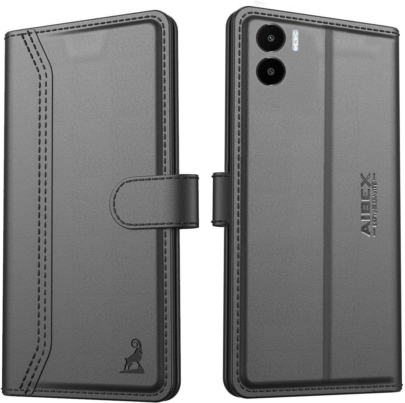 Xiaomi Redmi A1 Aibex PU Leather Flip Cover Foldable Stand & Pocket Magnetic Closure - Aibex