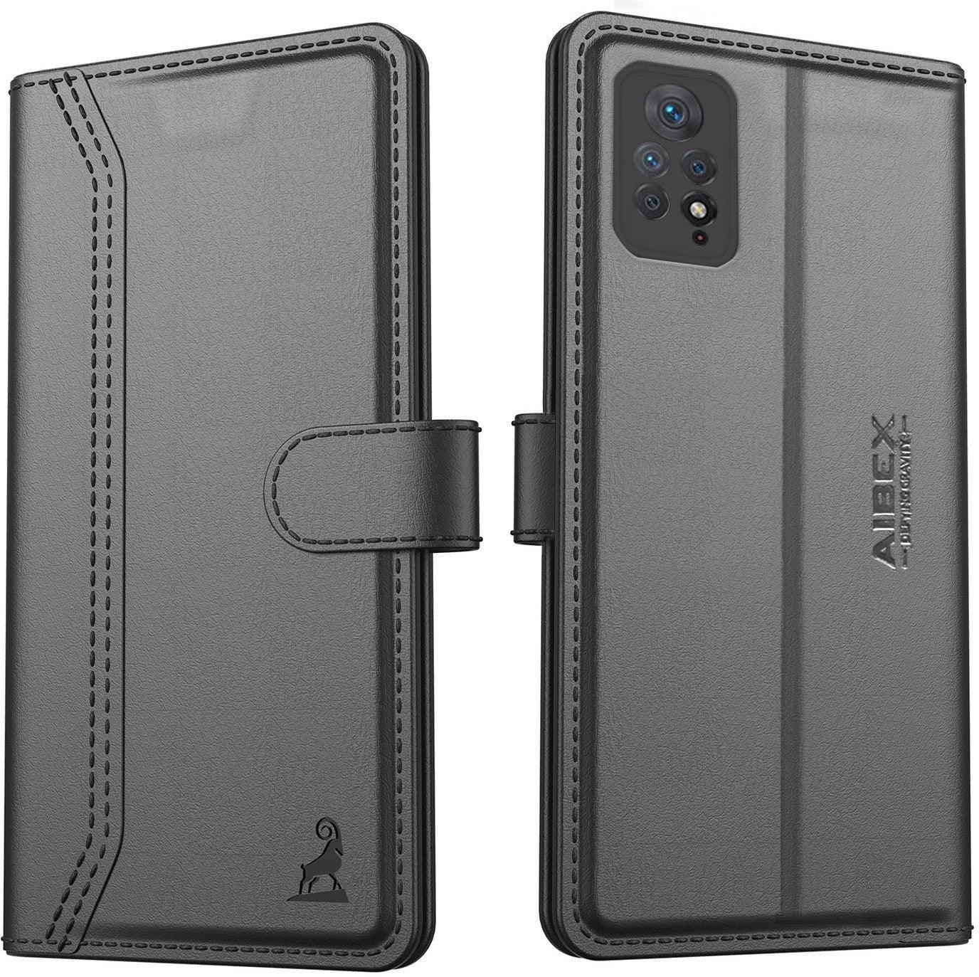 Xiaomi Redmi Note 11 Pro Aibex PU Leather Flip Cover Foldable Stand & Pocket Magnetic Closure - Aibex
