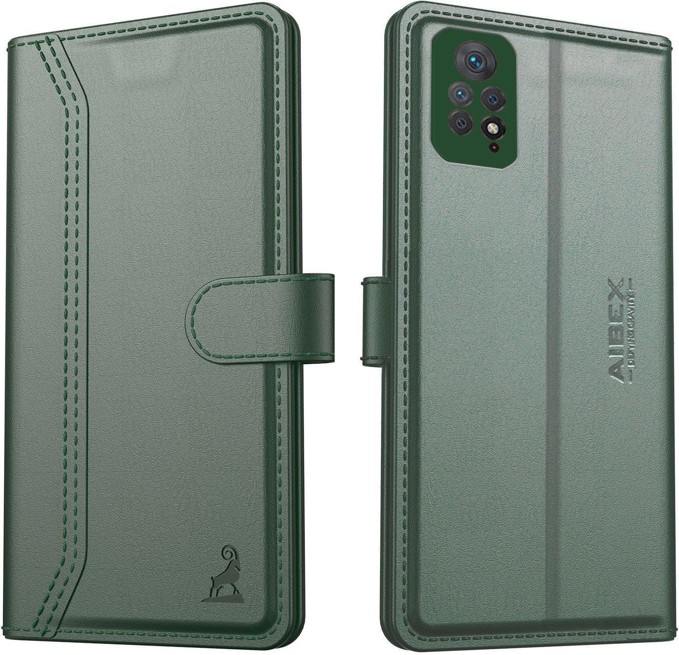 Xiaomi Redmi Note 11 Pro Aibex PU Leather Flip Cover Foldable Stand & Pocket Magnetic Closure - Aibex