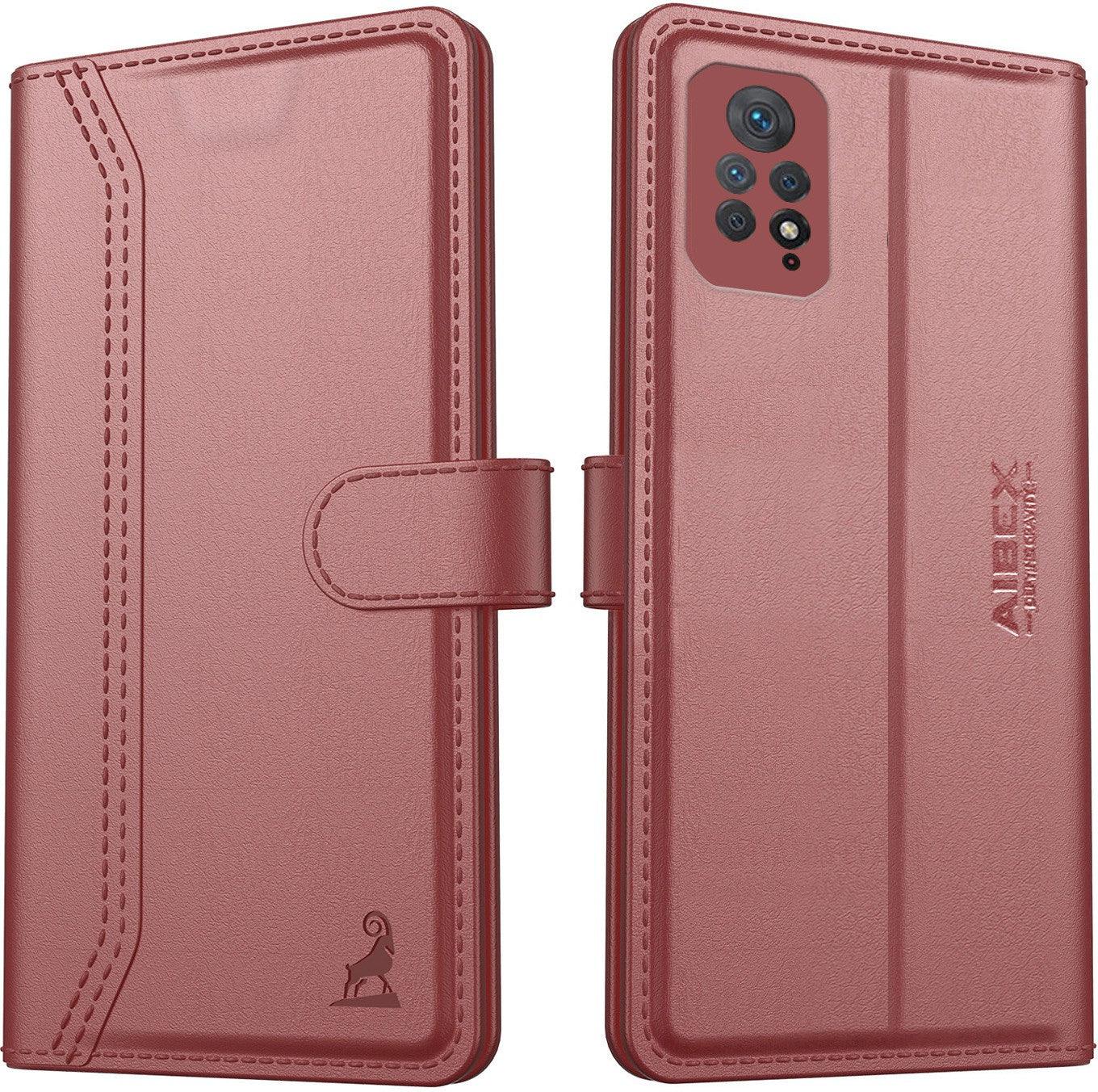 Xiaomi Redmi Note 11 Pro Aibex PU Leather Flip Cover Foldable Stand & Pocket Magnetic Closure - Aibex
