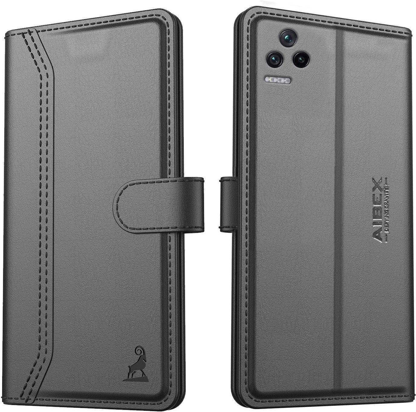 Xiaomi Poco F4 5G Aibex PU Leather Flip Cover Foldable Stand & Pocket Magnetic Closure - Aibex