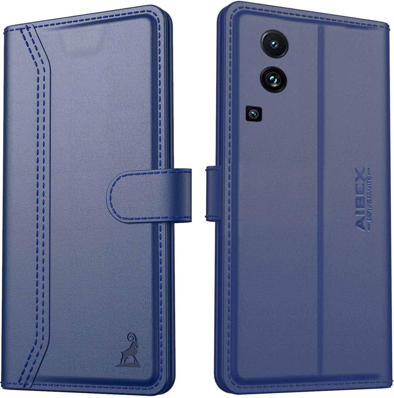 IQOO Neo 7 Aibex PU Leather Flip Cover Foldable Stand & Pocket Magnetic Closure - Aibex