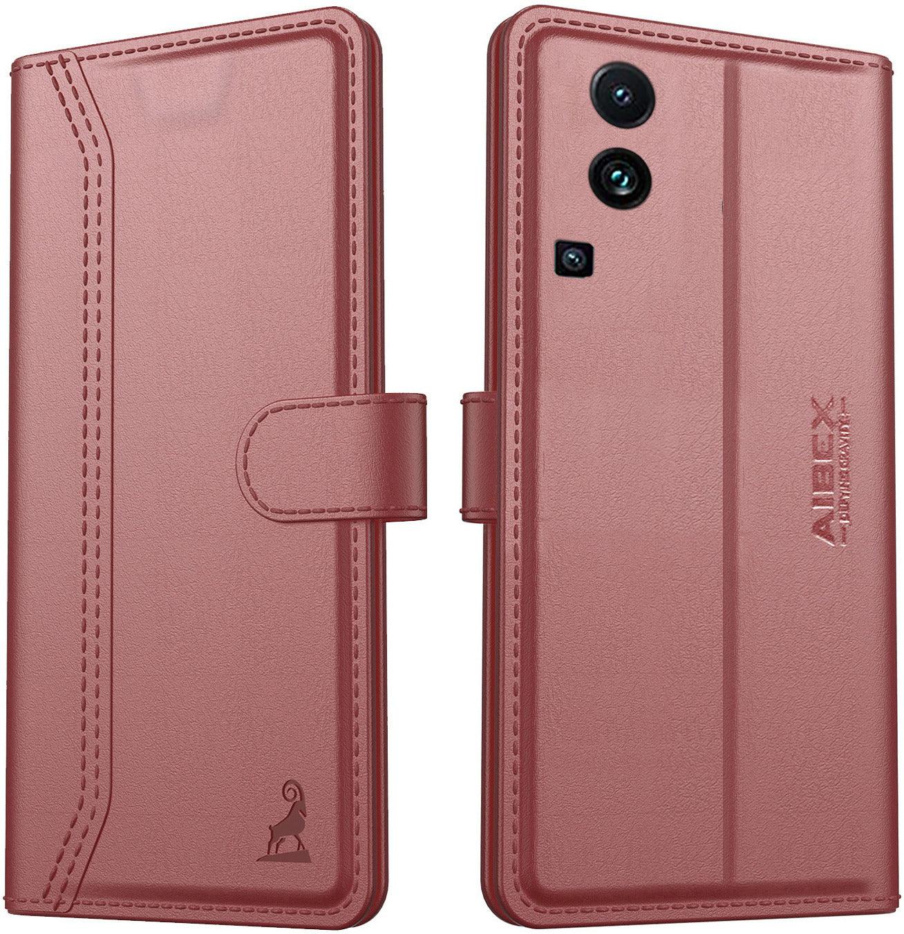 IQOO Neo 7 Aibex PU Leather Flip Cover Foldable Stand & Pocket Magnetic Closure - Aibex