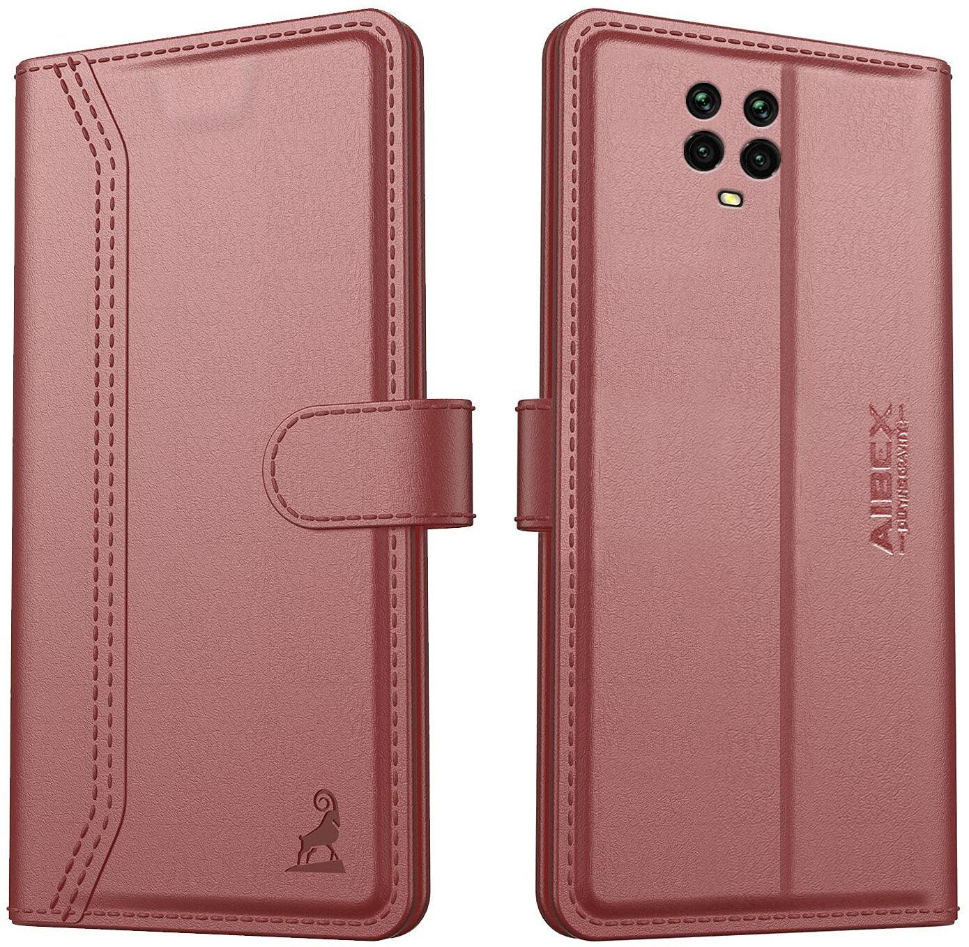 Xiaomi Redmi Note 9 Pro Aibex PU Leather Flip Cover Foldable Stand & Pocket Magnetic Closure - Aibex
