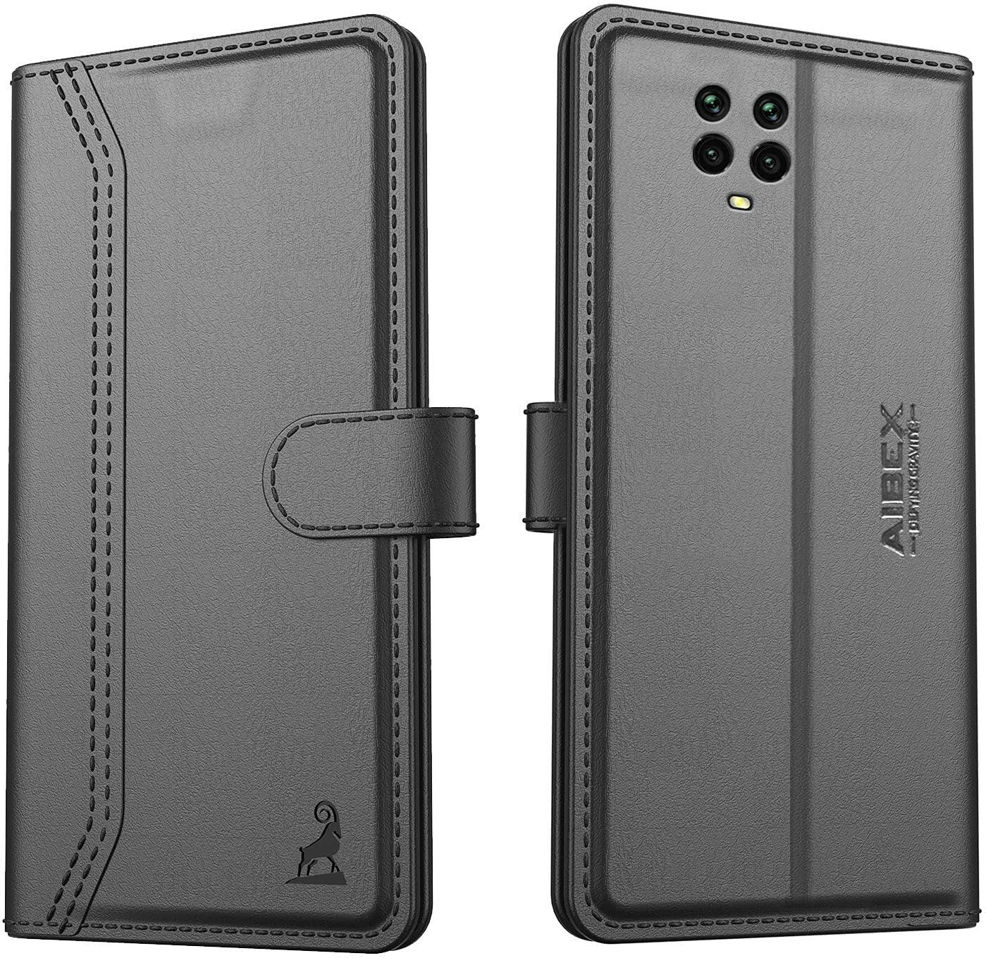 Xiaomi Redmi Note 9 Pro Aibex PU Leather Flip Cover Foldable Stand & Pocket Magnetic Closure - Aibex