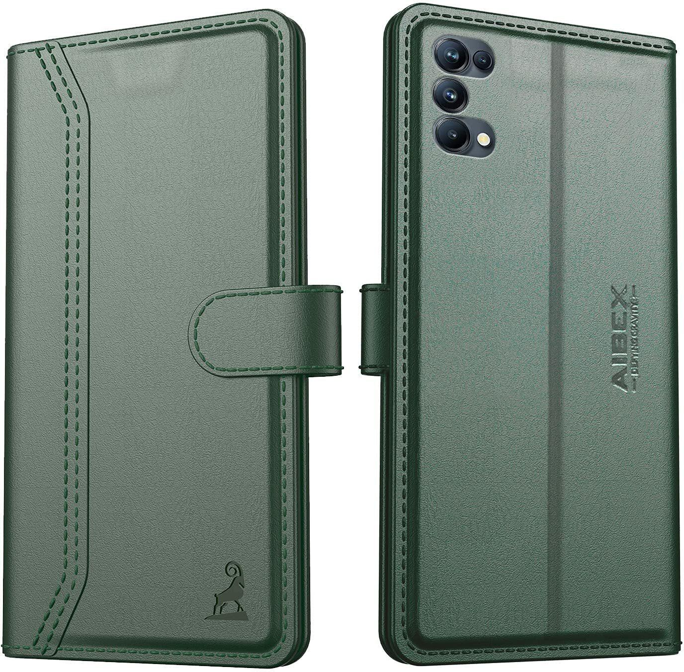 Oppo A74 5G Aibex PU Leather Flip Cover Foldable Stand & Pocket Magnetic Closure - Aibex