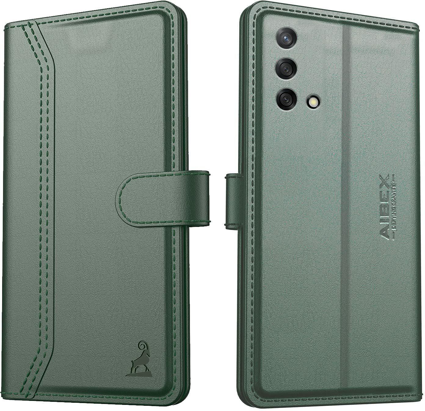 Oppo F19 / Oppo F19s Aibex PU Leather Flip Cover Foldable Stand & Pocket Magnetic Closure - Aibex