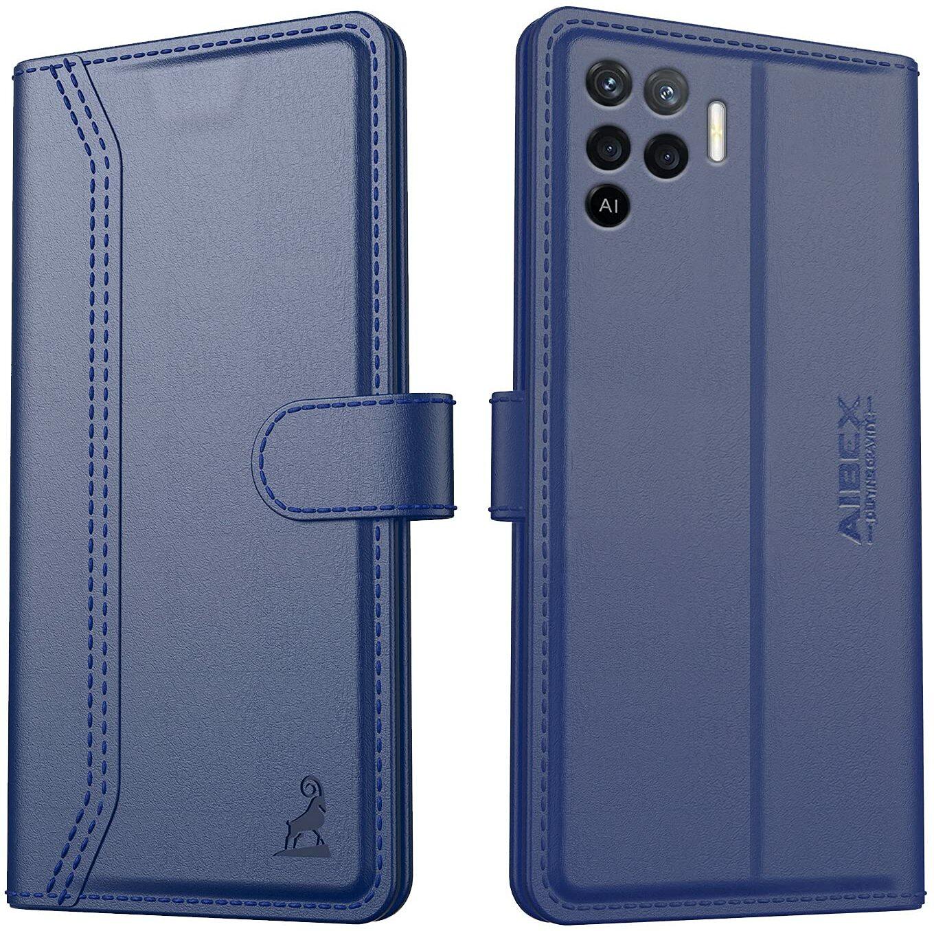 Oppo F19 Pro Aibex PU Leather Flip Cover Foldable Stand & Pocket Magnetic Closure - Aibex