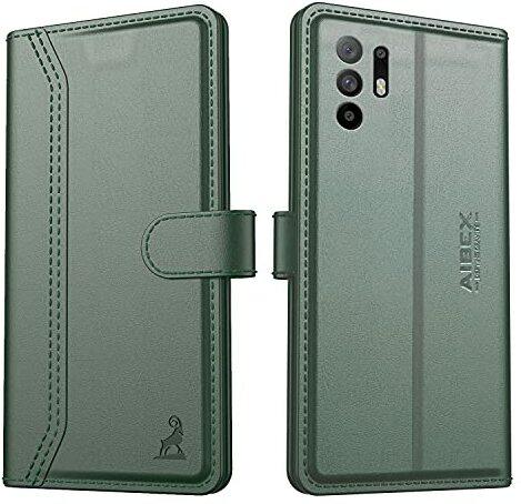 Oppo F19 Pro Plus Aibex PU Leather Flip Cover Foldable Stand & Pocket Magnetic Closure - Aibex