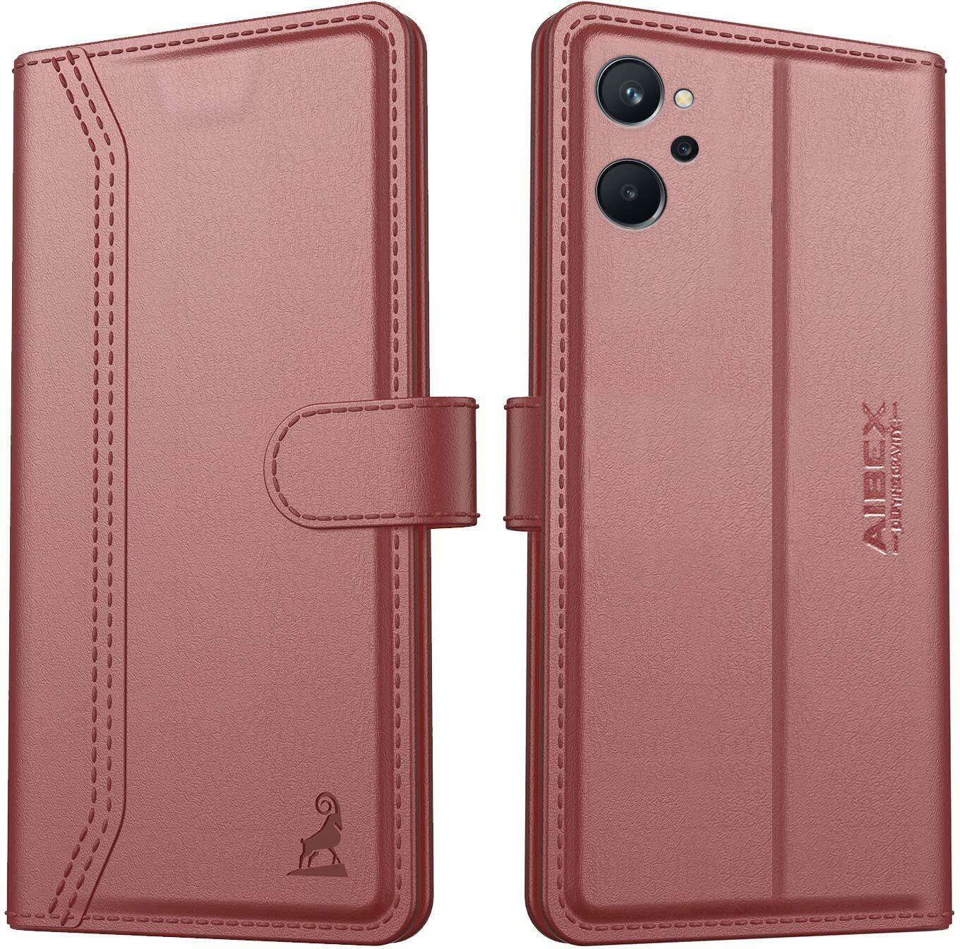 Realme 9i Aibex PU Leather Flip Cover Foldable Stand & Pocket Magnetic Closure - Aibex