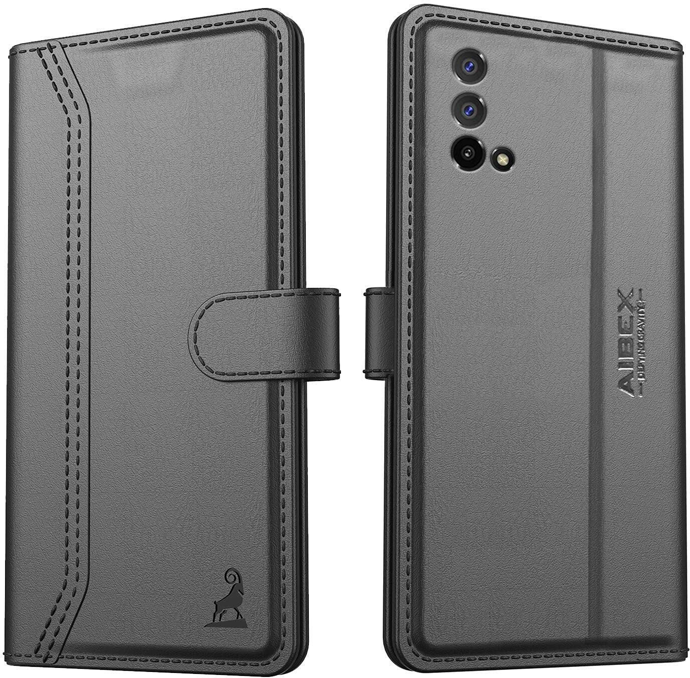 Realme Narzo 30 Pro 5G Aibex PU Leather Flip Cover Foldable Stand & Pocket Magnetic Closure - Aibex