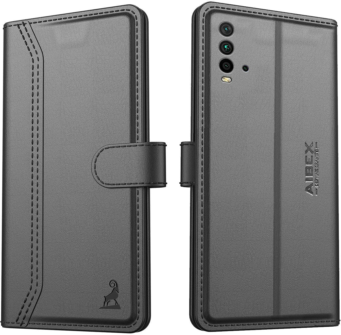 Xiaomi Redmi 9 Power Aibex PU Leather Flip Cover Foldable Stand & Pocket Magnetic Closure - Aibex