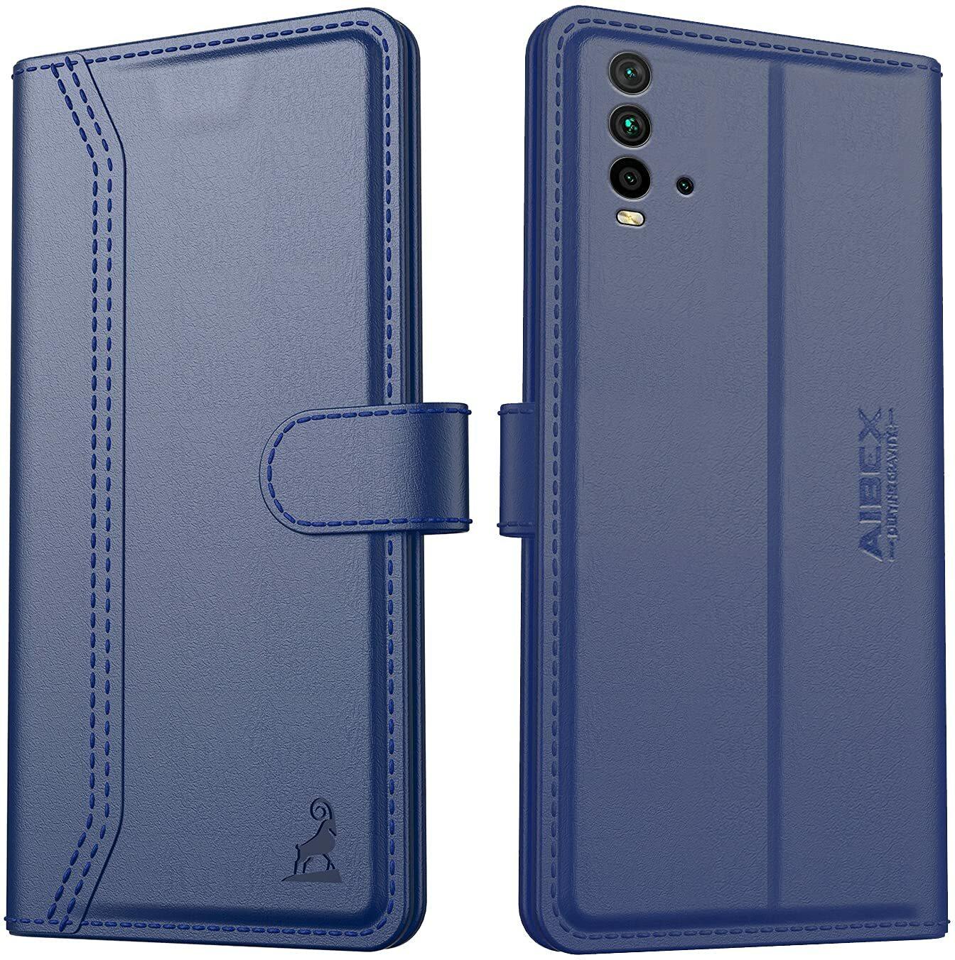 Xiaomi Redmi 9 Power Aibex PU Leather Flip Cover Foldable Stand & Pocket Magnetic Closure - Aibex
