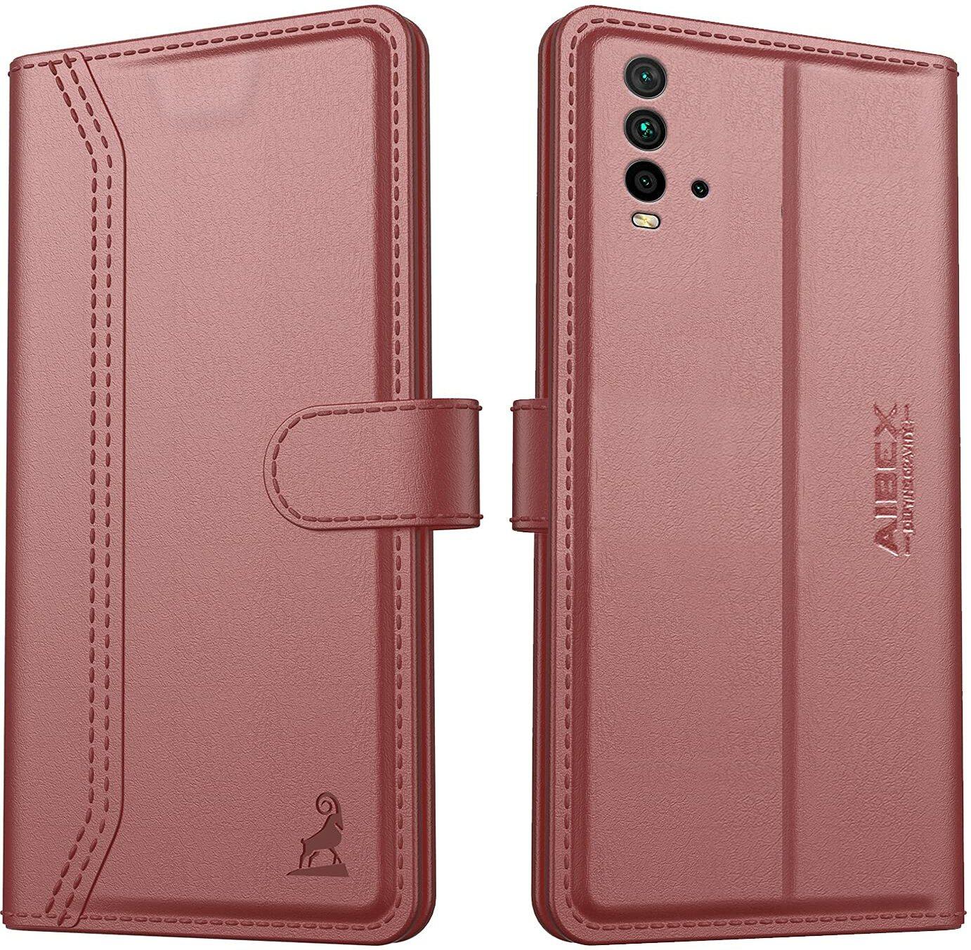 Xiaomi Redmi 9 Power Aibex PU Leather Flip Cover Foldable Stand & Pocket Magnetic Closure - Aibex