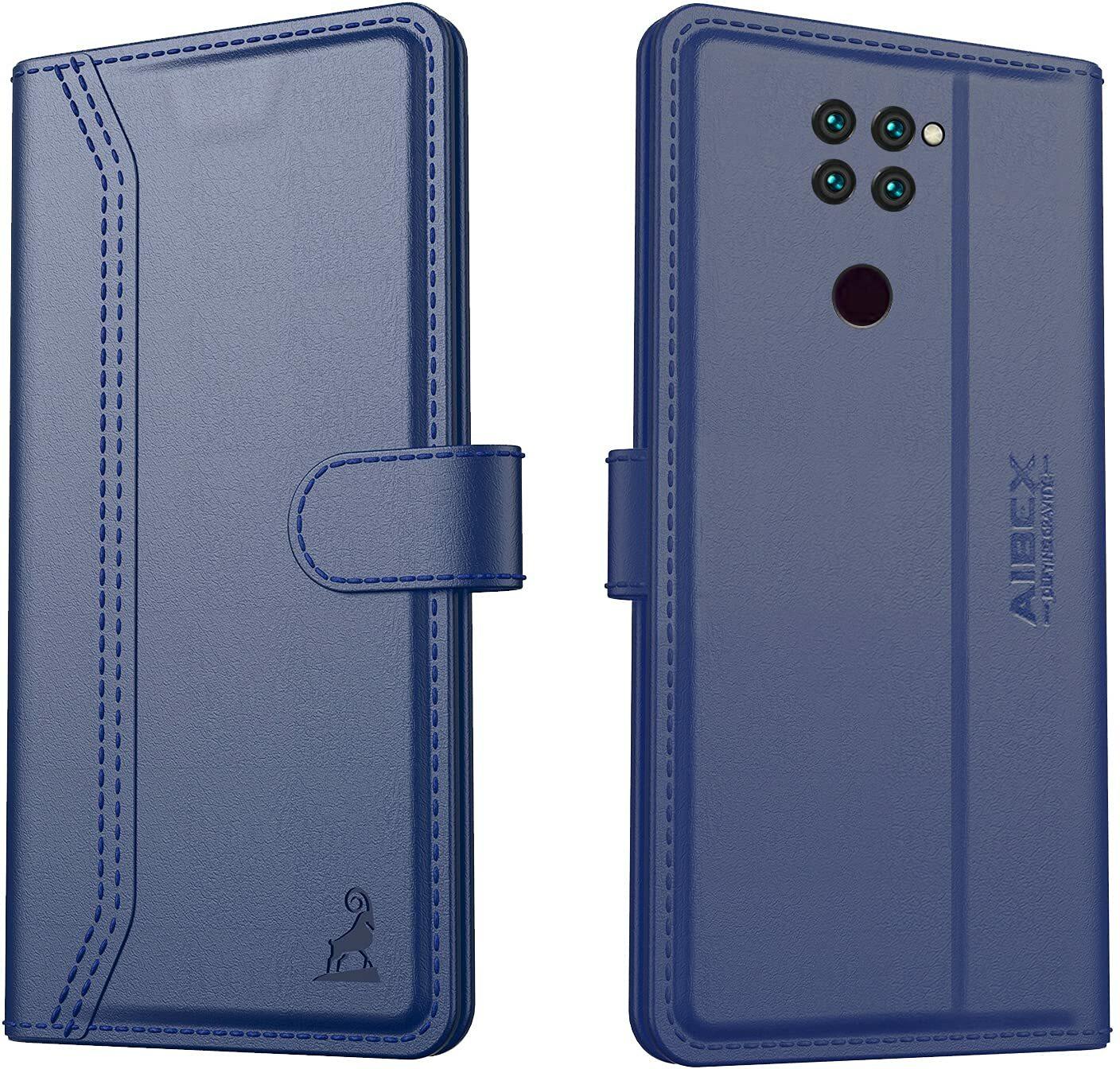 Xiaomi Redmi Note 9 Aibex PU Leather Flip Cover Foldable Stand & Pocket Magnetic Closure - Aibex