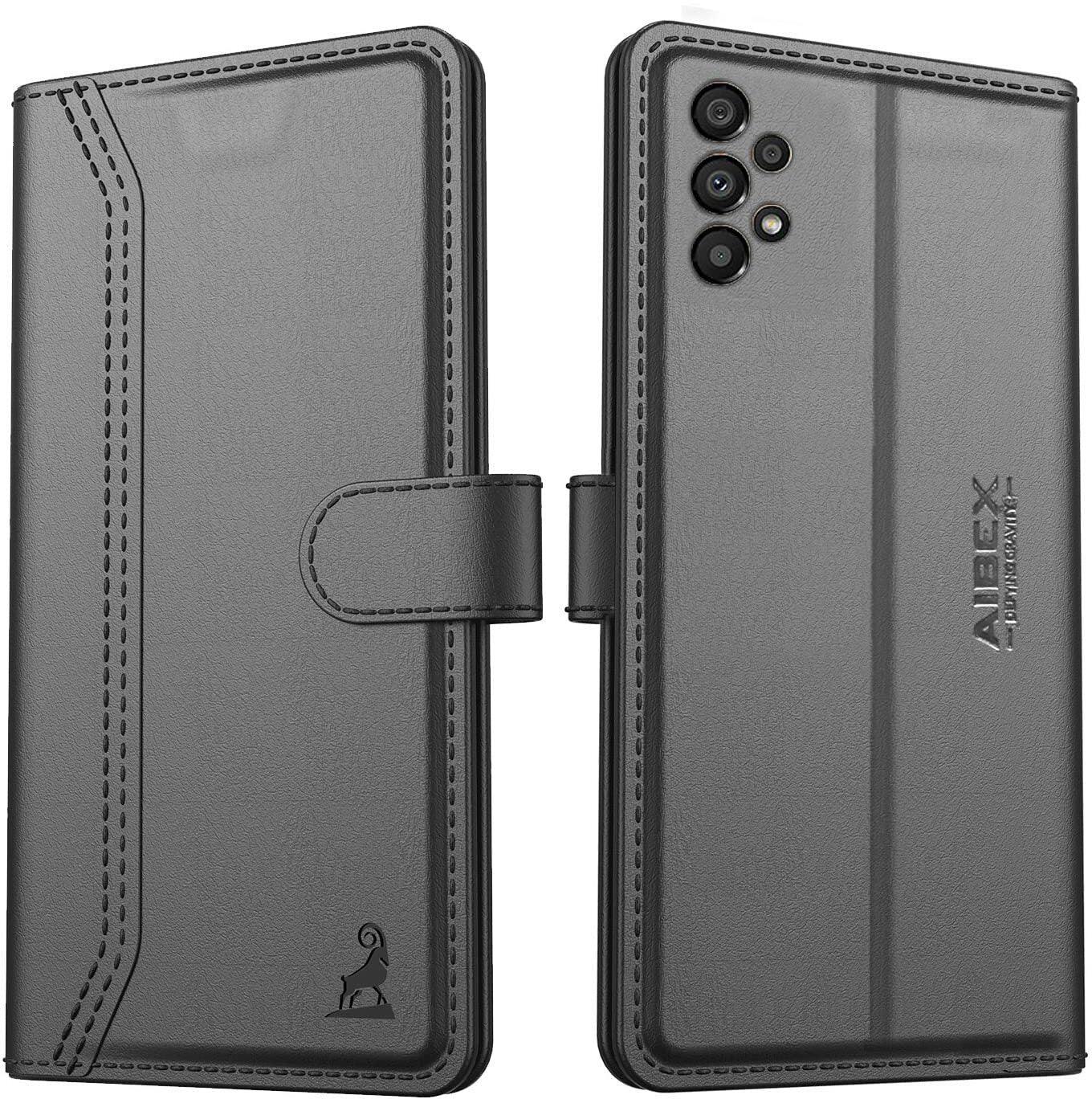 Samsung Galaxy A33 5G Aibex PU Leather Flip Cover Foldable Stand & Pocket Magnetic Closure - Aibex
