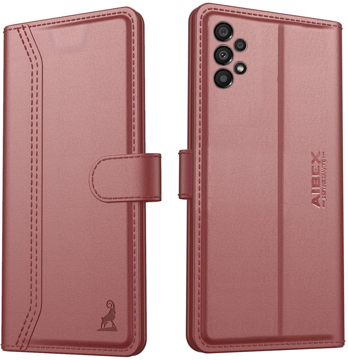 Samsung Galaxy A33 5G Aibex PU Leather Flip Cover Foldable Stand & Pocket Magnetic Closure - Aibex